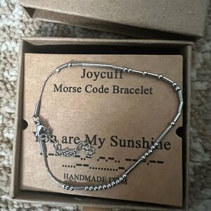 Joycuff Silver Morse Code Bracelet